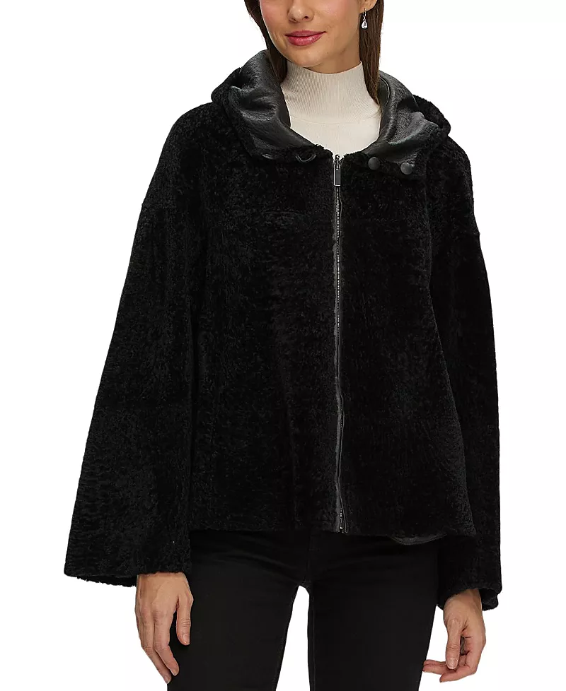 Gorski Reversible Shearling Lamb Zip Parka
