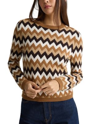 Chevron Stripe Long Sleeve Sweater