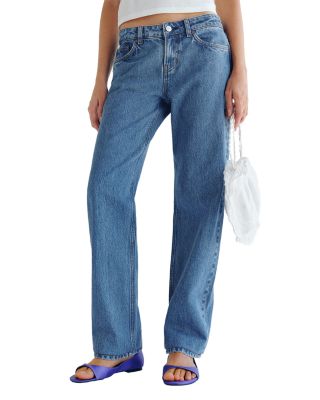 Charlee Cotton Low Rise Straight Leg Jeans in Shore