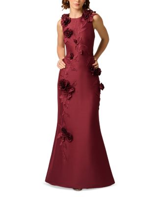 Stretch Mikado Long A Line Gown