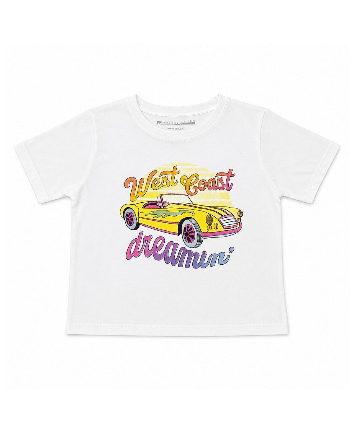 Prince Peter Collection Girls' West Coast Dreaming Crew Tee Top - Big Kid
