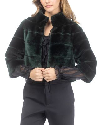  Select Shearling Lamb Bolero with Cropped Sleeves