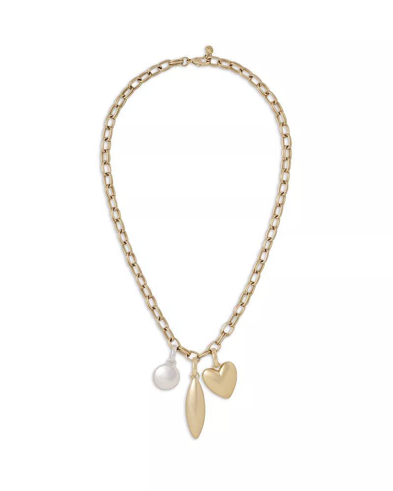 Roxanne Assoulin The Token Triple Disc Charm Necklace, 18