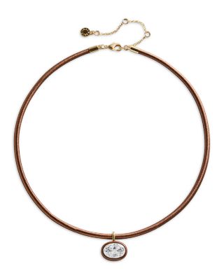 Baublebar Lindsay Crystal Fabric Wrapped Pendant Necklace, 16