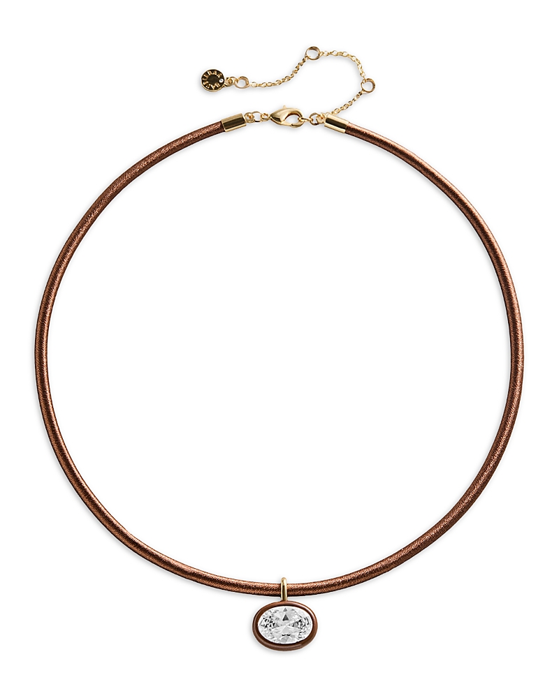 Baublebar Lindsay Crystal Fabric Wrapped Pendant Necklace, 16-19