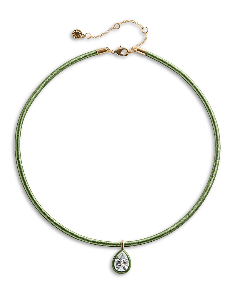 Baublebar Lindsay Crystal Fabric Wrapped Pendant Necklace, 16-19