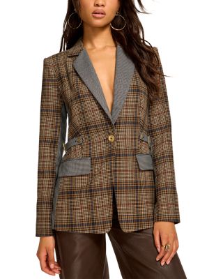 Plaid Combo Blazer