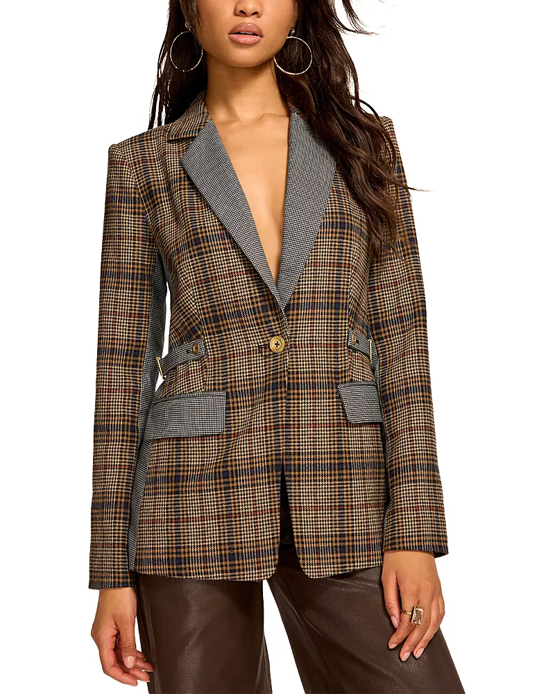 Ramy Brook Plaid Combo Blazer