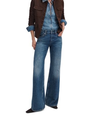 Josie Low Rise Relaxed Flared Jeans in Flora