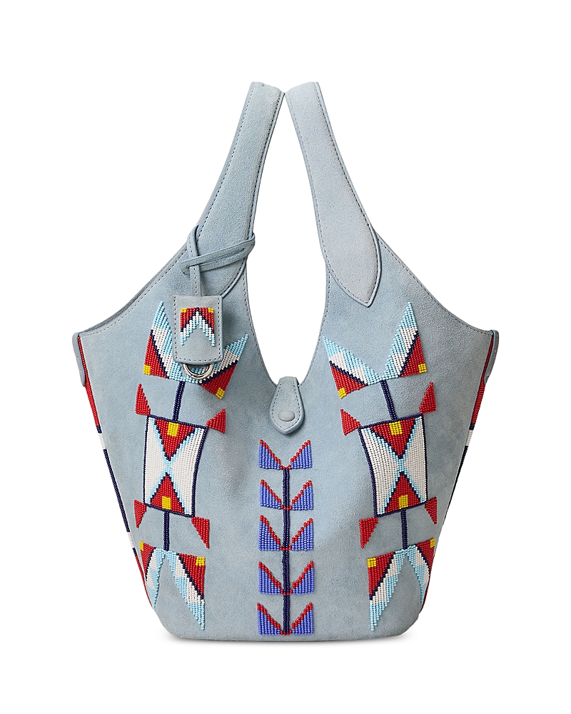 Polo Ralph Lauren Prl x TOPA Earth's Beauty Polo Play Beaded Suede Tote