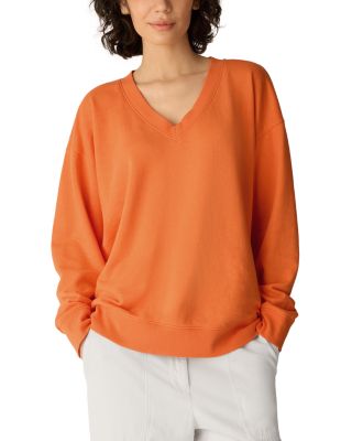 Long Sleeve V Neck Cotton Sweatshirt