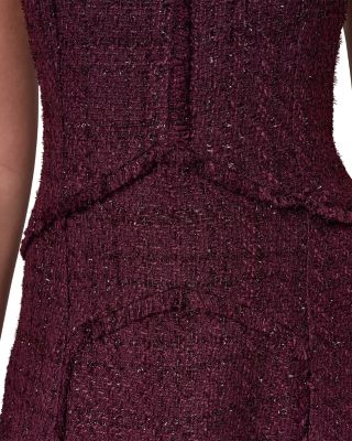 Textured Tweed A Line Midi Dress - thumbnail 6