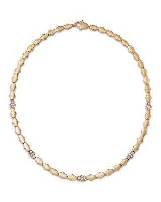 Roberto Coin 18K Yellow Gold Diamond Cobra Link Collar Necklace, 0.53 tcw