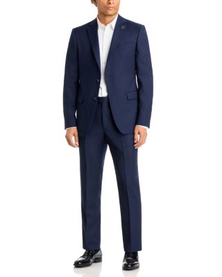 Windowpane Wool Slim Fit Suit Separates