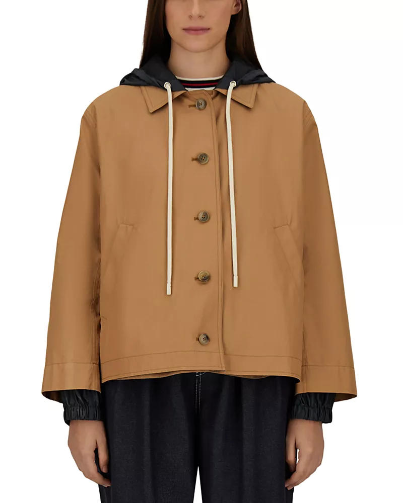 Herno Cotton & Techno Taffeta Reversible Hooded Jacket