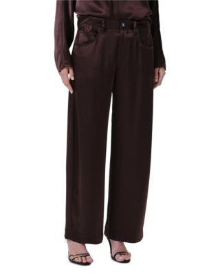 Brynn Wide Leg Satin Pants 