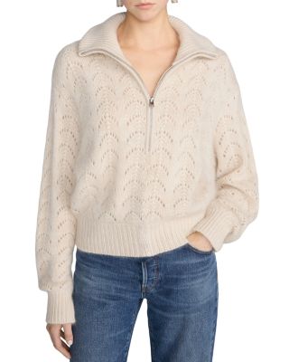 The Airy Wool & Cashmere Quarter Zip Sweater
