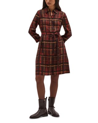 Maja Belted Button Front Dress