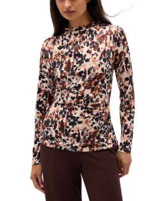 Oriana Printed Ruched Top