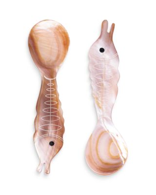 Sea Creature Mother of Pearl 2 Piece Spoon Set