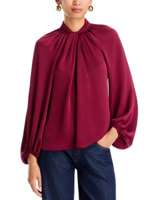 Emmy Twist Neck Relaxed Blouse