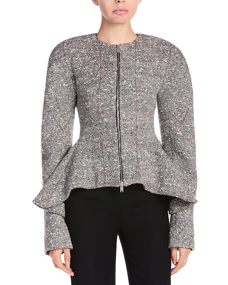 Stella McCartney Wool-Blend Speckled Peplum Jacket