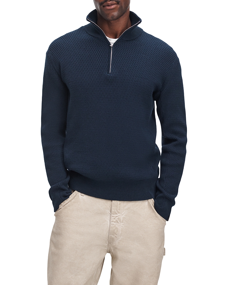 Rag & Bone Danton Quarter Zip Cotton Sweater