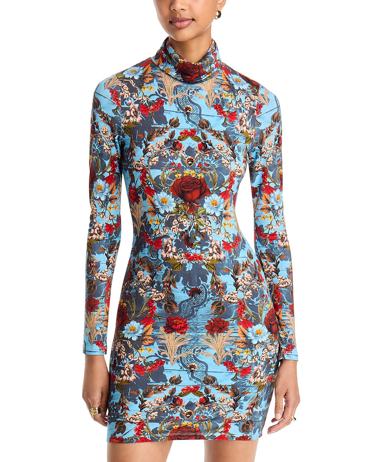 Alice and Olivia Delora Long Sleeve Turtleneck Dress