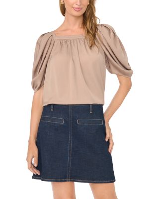 Square Neck Puff Sleeve Blouse