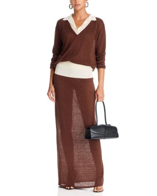 Eirae Linen Blend Top & Skirt