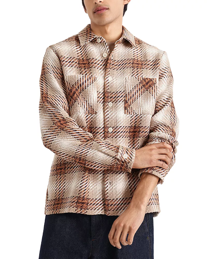 Wax London Whiting Overlap Check Overshirt