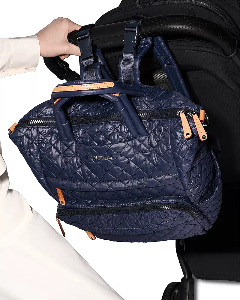 Mz Wallace Dawn Quilted Convertible Nylon Backpack