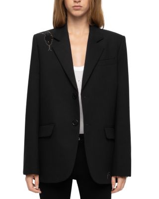 Zadig & Voltaire Vanille Snake Embellished Blazer