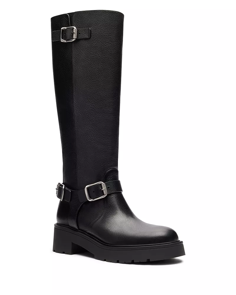 Stuart Weitzman Women's Ren Knee High Moto Boots