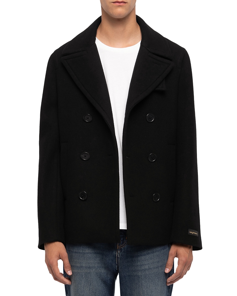 Zadig & Voltaire Mollys Wool Blend Notch Lapel Button Coat · XL