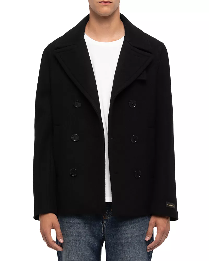 Zadig & Voltaire Mollys Wool Blend Notch Lapel Button Coat