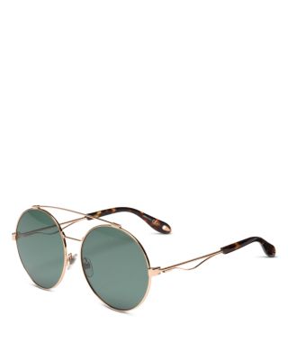 Women's Double Brow Bar Oversized Round Polarized Sunglasses, 60mm