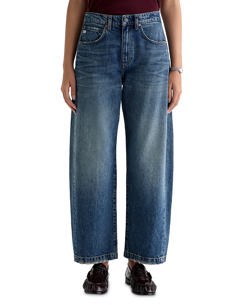 Ag Hattie High Rise Barrel Ankle Jeans in 10 Years Front Line