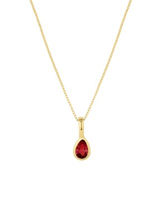  Teardrop Birthstone Necklace