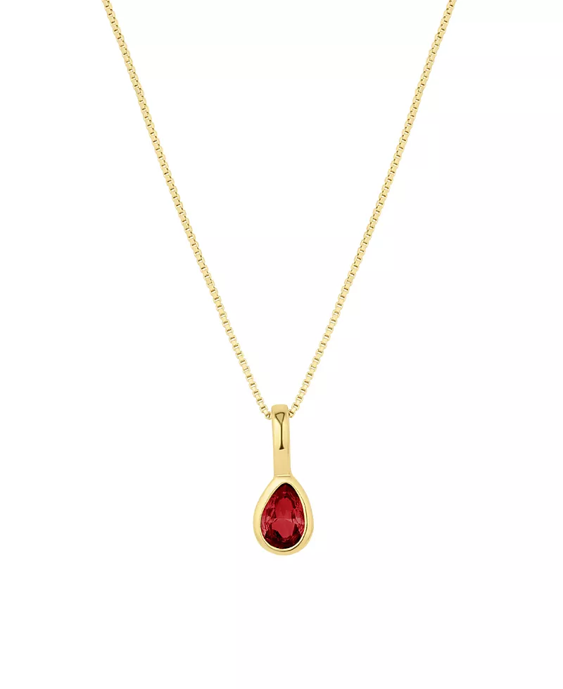 Set & Stones Teardrop Birthstone Necklace