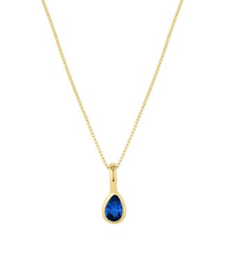 Set & Stones Teardrop Birthstone Necklace