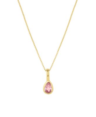 Set & Stones Teardrop Birthstone Necklace
