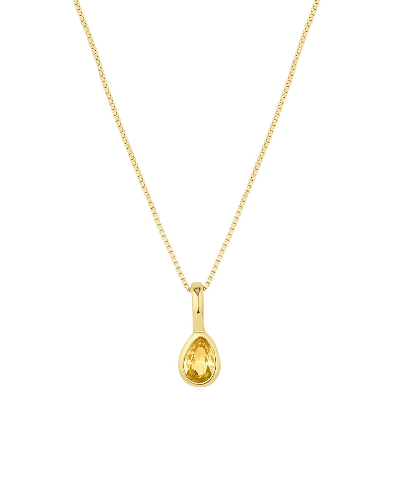 Set & Stones Teardrop Birthstone Necklace