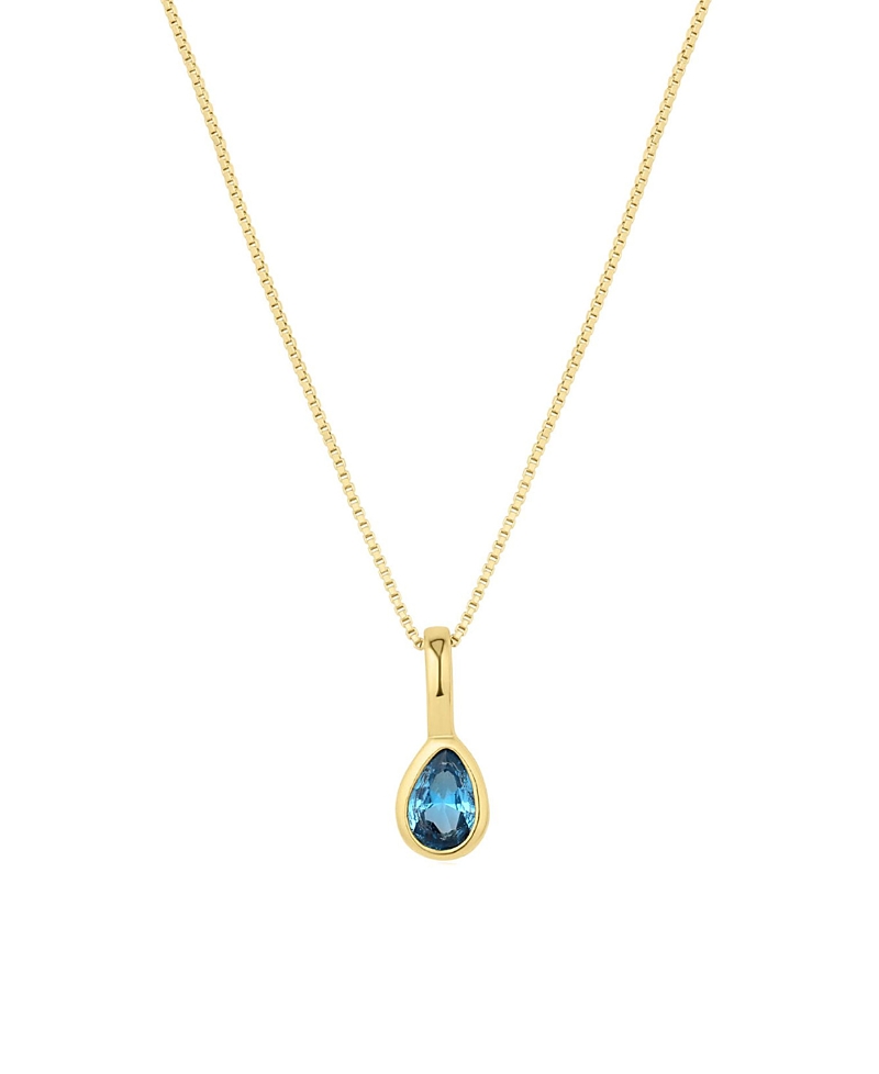 Set & Stones Teardrop Birthstone Necklace