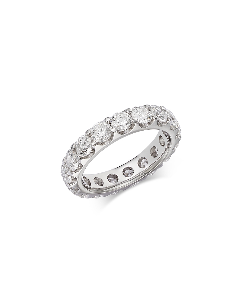 Bloomingdale's Fine Collection Luxe Collection Certified Lab Grown Diamond Eternity Band in 14K White Gold, 4.0 tcw