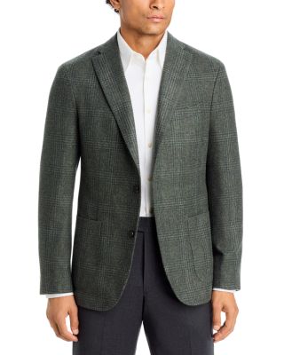 Wool Tonal Plaid Regular Fit Flannel Jacket