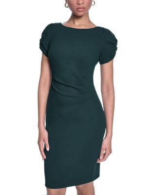 Ruched Sleeve Sheath Dress