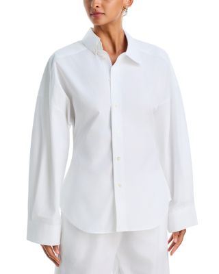 Uneven Collar Poplin Shirt