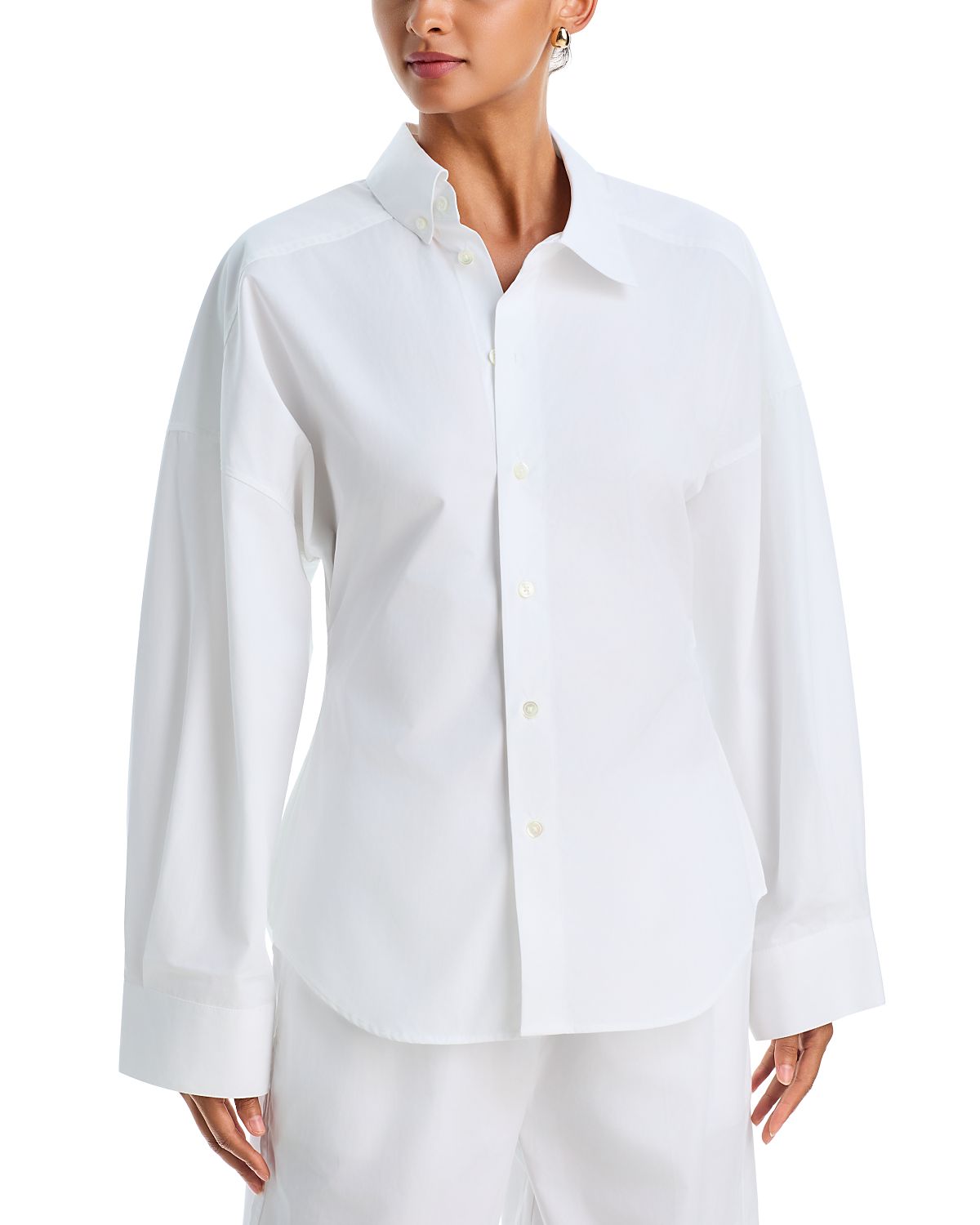 ROHE Uneven Collar Poplin Shirt