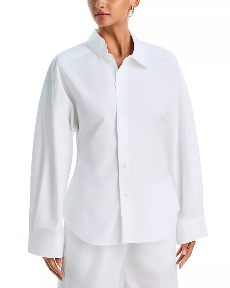 ROHE Uneven Collar Poplin Shirt